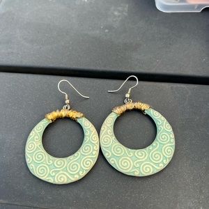Turquoise pattern earrings